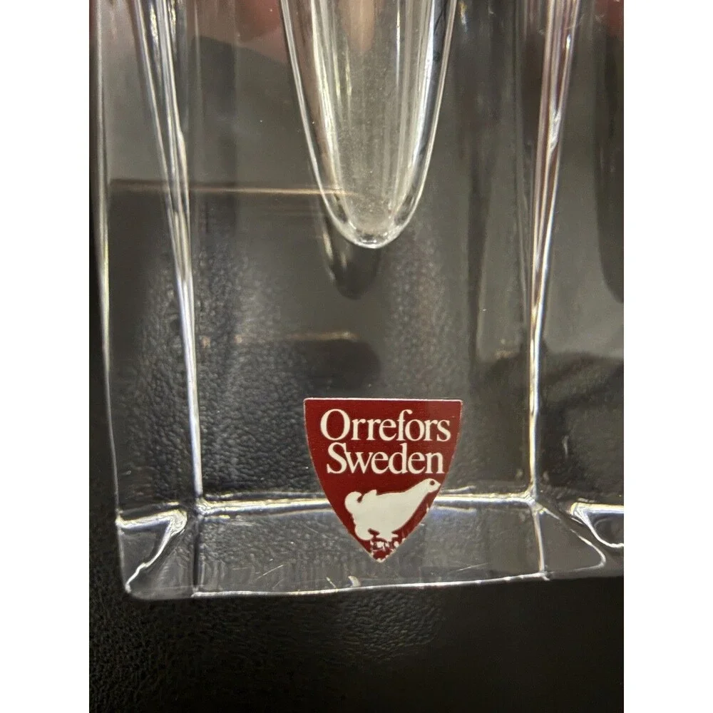 Orrefors Crystal Vase Lars Hellsten Odyssey Design - 7
